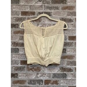 Guardian antique corset cover with‎ crocheted lace top